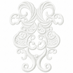 3D Specialty Lace And Swan Embroidery Design 9